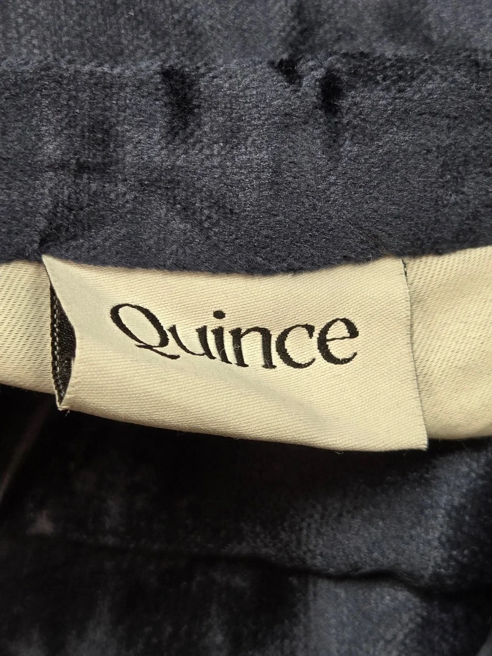 NWT QUINCE 1 48x96 Luster Velvet True Blackout Curtain Navy 9345